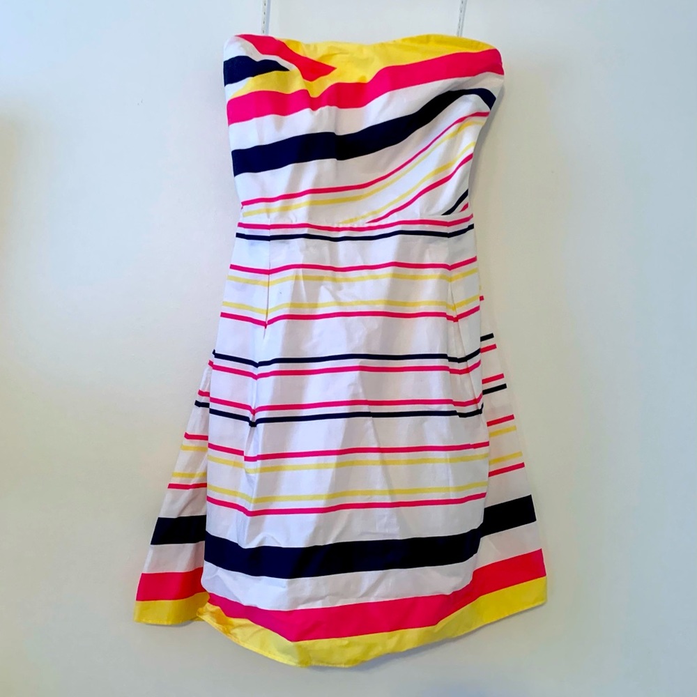 Lily Pulitzer Strapless Striped Pull On Dress